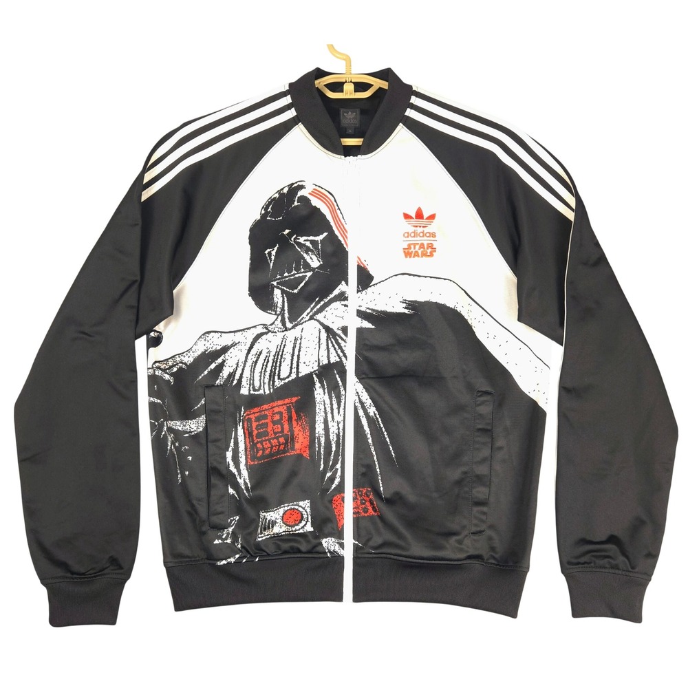 Adidas Star Wars Darth Vader Track Jacket Mens XL Black White Full Zip P08260